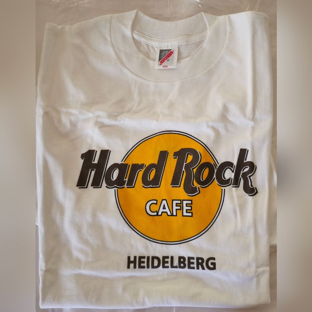 Hard Rock Cafe White Tee with Yellow Logo